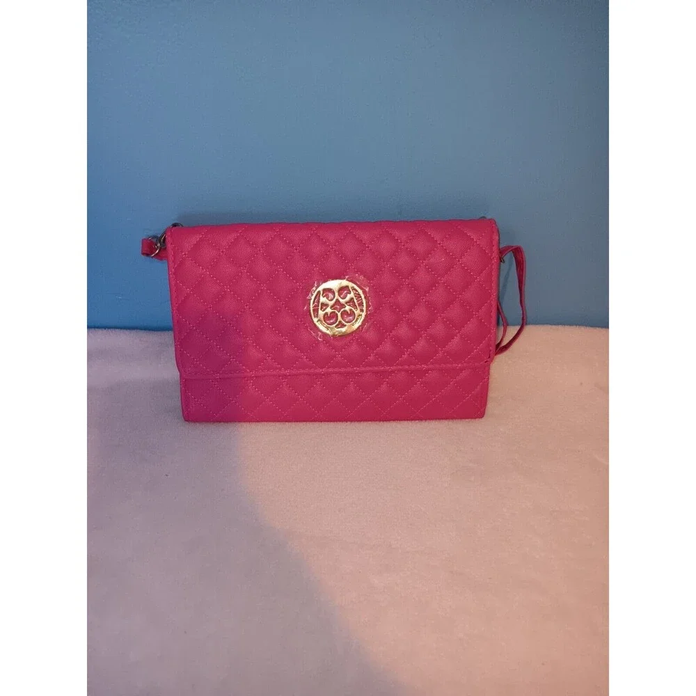 Just Be Women’s Ladies Purse Shoulder Bag Small Pink Pocketbook New